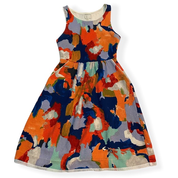 Postmark Anthropologie Lantana Fit Flare Pockets Dress Multicolor Womens Size 2 - Picture 2 of 12